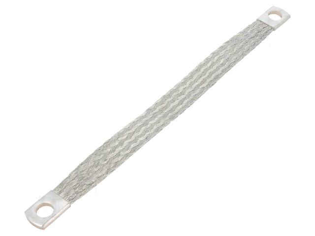 Vlechtwerk; tape; 16mm2; Ø1: 8,5mm; Ø2: 8,5mm; L: 0,2m; -20÷125°C Vlechtwerk; tape; 16mm2; Ø1: 8,5mm; Ø2: 8,5mm; L: 0,2m; -20÷125°C
